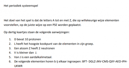 Periodiek Systeem Der Elementen — Chemieleerkracht