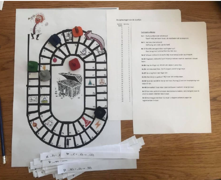 Bordspel chemische reacties