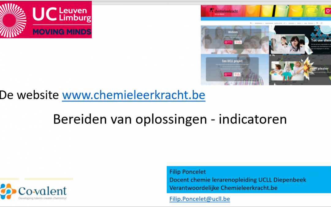 Webinar Bereiden van oplossingen