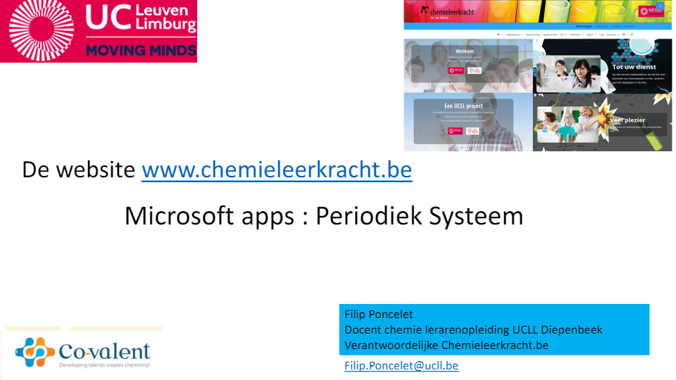 Webinar Microsoft apps Periodiek Systeem van de elementen