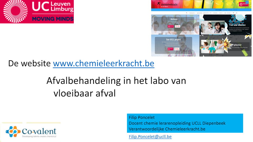 Webinar  Behandelen van chemisch vloeibaar afval in het chemielabo